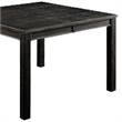 Benjara Rectangular Top Wooden Counter Height Table w/ Block Legs- Antique Black