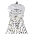 Benjara Crystal Ceiling Lamp with Chandelier Design Body- Clear