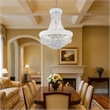 Benjara Crystal Ceiling Lamp with Chandelier Design Body- Clear