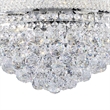 Benjara Crystal Ceiling Lamp with Chandelier Design Body- Clear