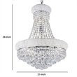 Benjara Crystal Ceiling Lamp with Chandelier Design Body- Clear