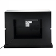 Benjara Electric Fireplace w/ Mirror Panel Framing & Faux Crystals Inlay-Silver