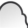Benjara Sleek Elongated Quatrefoil Frame Mirror- Black