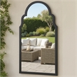 Benjara Sleek Elongated Quatrefoil Frame Mirror- Black