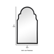 Benjara Sleek Elongated Quatrefoil Frame Mirror- Black
