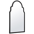 Benjara Sleek Elongated Quatrefoil Frame Mirror- Black
