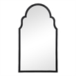 Benjara Sleek Elongated Quatrefoil Frame Mirror- Black