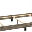 Benjara Full Size Wooden Bed with Panel Design Headboard- Rustic Brown