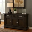 Benjara 60 Inches 3 Drawer Wooden Server with 3 Doors- Brown