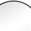 Benjara 43 Inches Round Shape Sleek Frame Mirror- Black