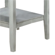 Benjara Counter Height Table with Wooden Open Shelf- White and Gray