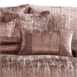 Benjara 7 Piece King Comforter Set with Shimmering Appeal- Pink