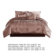Benjara 7 Piece King Comforter Set with Shimmering Appeal- Pink