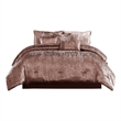 Benjara 7 Piece King Comforter Set with Shimmering Appeal- Pink
