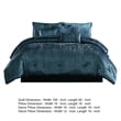 Benjara 7 Piece King Comforter Set with Shimmering Appeal- Blue
