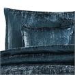 Benjara 7 Piece King Comforter Set with Shimmering Appeal- Blue