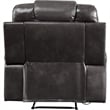 Benjara Leatherette Power Recliner with Diamond Stitching- Black