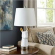 Benjara Metal Table Lamp with Llama Animal Head- White