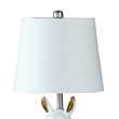 Benjara Metal Table Lamp with Llama Animal Head- White