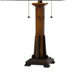 Benjara Table Lamp with Shade and Floral Accent- Multicolor