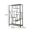 Benjara 8-Tier Water Pipe Design Bookshelf- Brown and Gray