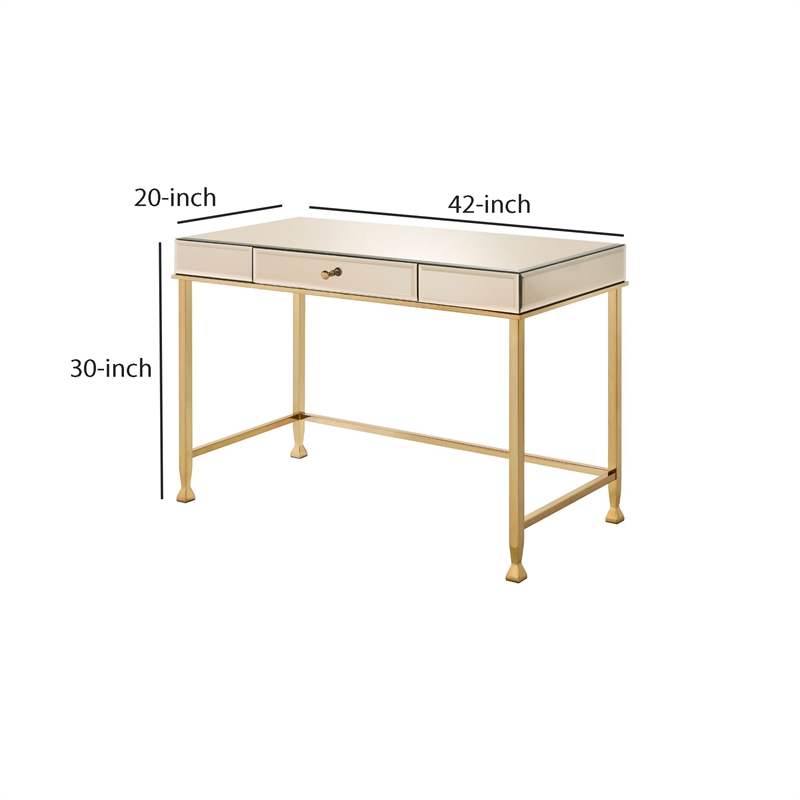 Benjara Rectangular Storage Writing Desk- Pink