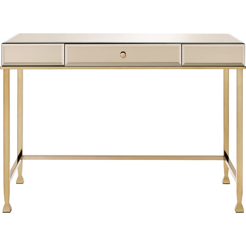 Benjara Rectangular Storage Writing Desk- Pink