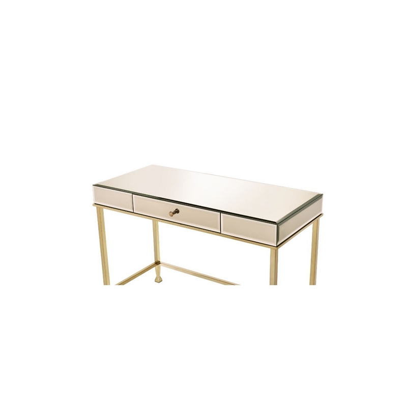 Benjara Rectangular Storage Writing Desk- Pink