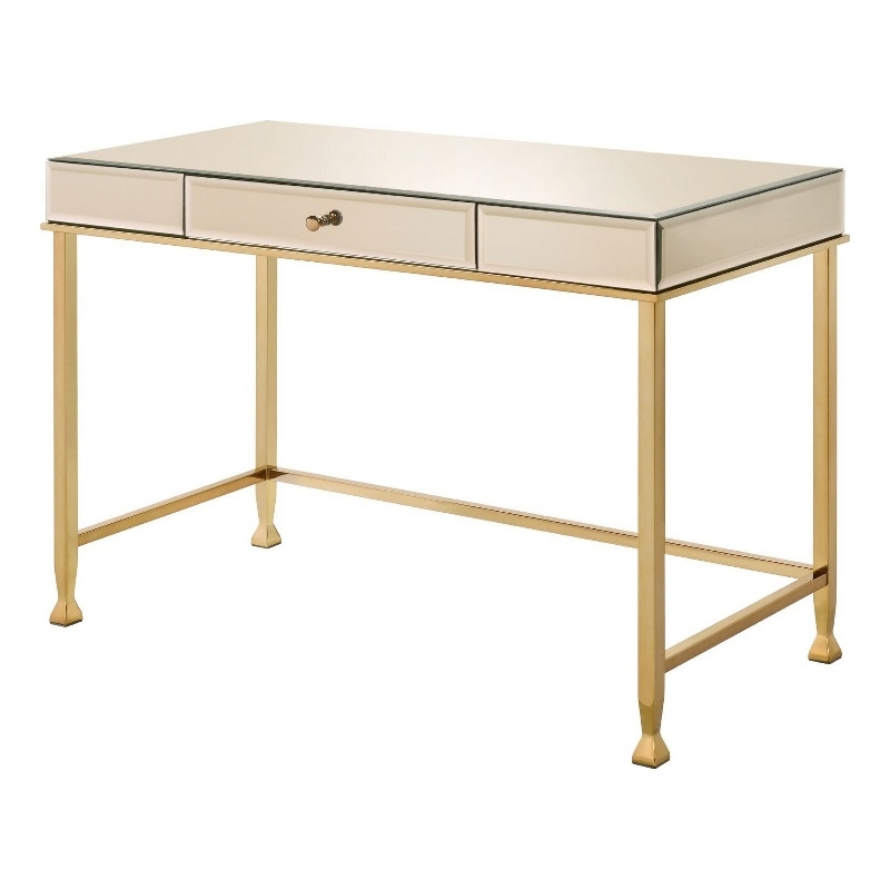 Benjara Rectangular Storage Writing Desk- Pink