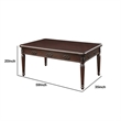 Benjara Coffee Table with Traditional Style and Turned Legs- Espresso Brown