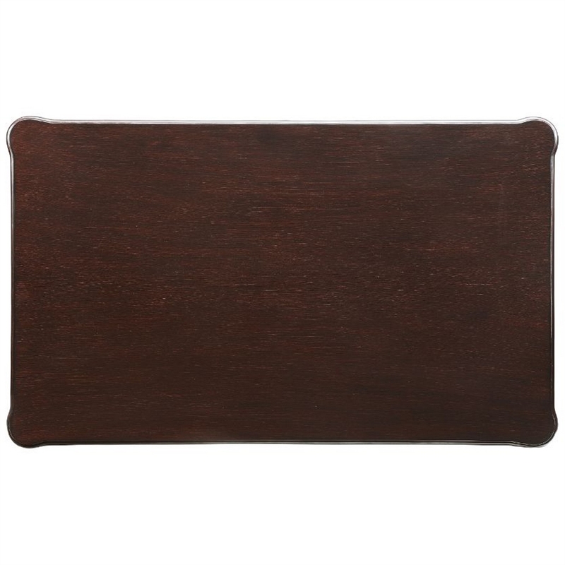Benjara Coffee Table with Traditional Style and Turned Legs- Espresso Brown