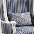 Benjara Chair with Wingback and Resin Queen Anne Legs- Blue