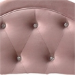 Benjara Full Bed with Button Tufted Arched Headboard- Pink