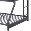 Benjara Twin Over Twin Over Full Bunk Bed with Metal Frame- Gray