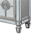 Benjara Server with 6 Mirrored Drawers and 2 Single Doors- Silver