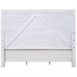 Benjara Queen Bed with Channel Tufted Fabric Padding- White and Gray