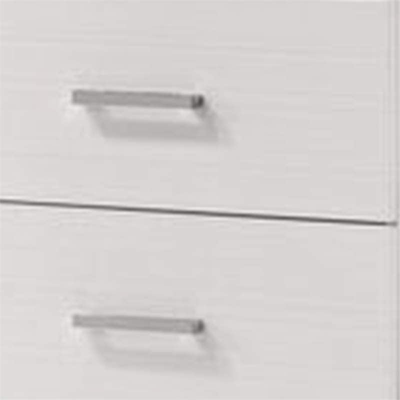 Benjara Nightstand with 2 Drawers and Bar Handle- White