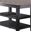 Benjara Counter Height Table with 2 Open Shelves- Dark Brown