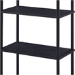 Benjara Bookshelf with Black Metal Frame- Black