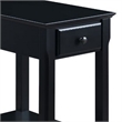 Benjara Accent Table with 1 Drawer and Bottom Shelf- Black