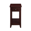 Benjara Accent Table with 1 Drawer and Bottom Shelf- Brown