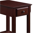 Benjara Accent Table with 1 Drawer and Bottom Shelf- Brown