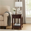 Benjara Accent Table with 1 Drawer and Bottom Shelf- Brown