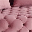 Benjara Swivel Accent Chair with Curved Design and Button Tufting- Pink