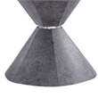 Benjara Dining Table with Faux Concrete and Pedestal Base- Gray