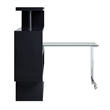 Benjara Writing Desk with 4 Swivel Etagere Shelf- Brown
