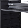 Benjara Twin Loft Bed with Metal Frame and Slide- Gray