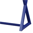 Benjara Writing Desk with X Base and 1 Center Drawer- Blue