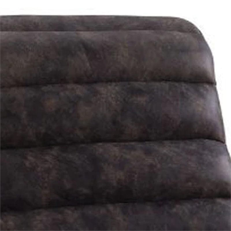 Benjara Power Recliner with Leather Upholstery and Vertical Tufting- Gray