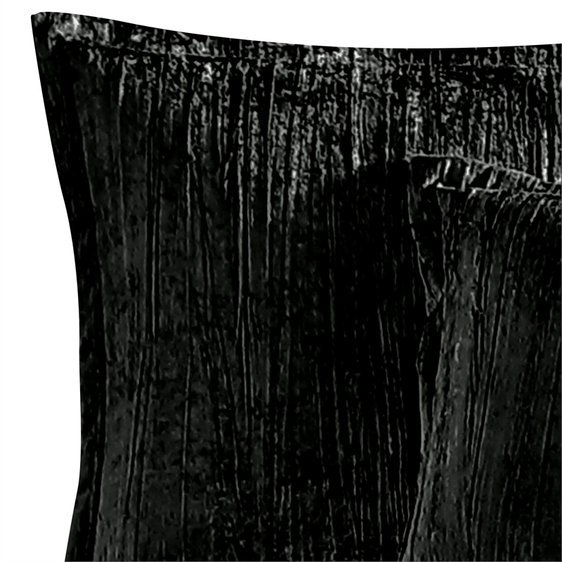 Benjara Jay 7 Piece King Comforter Set- Polyester Velvet- Deluxe Texture Black